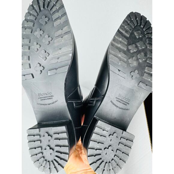 Blondo Sylvia Waterproof Black Leather Over-the-Knee Boots Women’s Size 9 - Picture 7 of 11